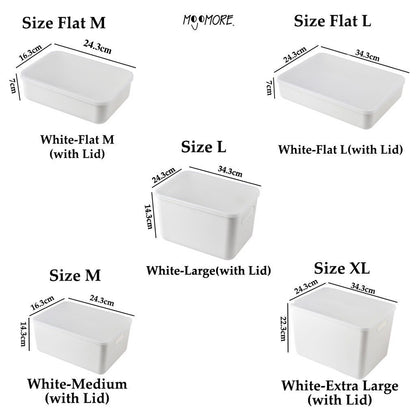 Mojomore Storage Box Plastic Desktop Desk Muji Document Sundries Cosmetic Cabinet Organizer With Lid