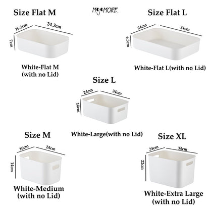 Mojomore Storage Box Plastic Desktop Desk Muji Document Sundries Cosmetic Cabinet Organizer With Lid