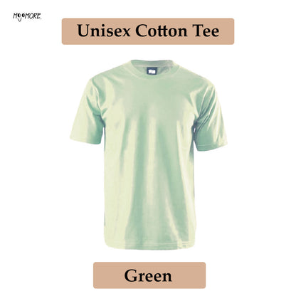 [S-3XL] 40KG-130KG MOJOMORE Green Plus Size T Shirt Plain Oversized Kosong 100% Cotton 170GSM Unisex  Baju Man Women