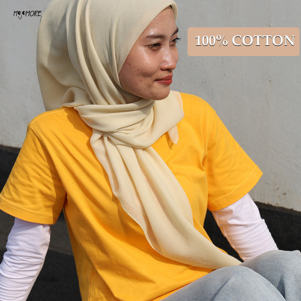 [S-3XL] 40KG-130KG MOJOMORE Orange Plus Size T Shirt Plain Oversized Kosong 100% Cotton 170GSM Unisex  Baju Man Women