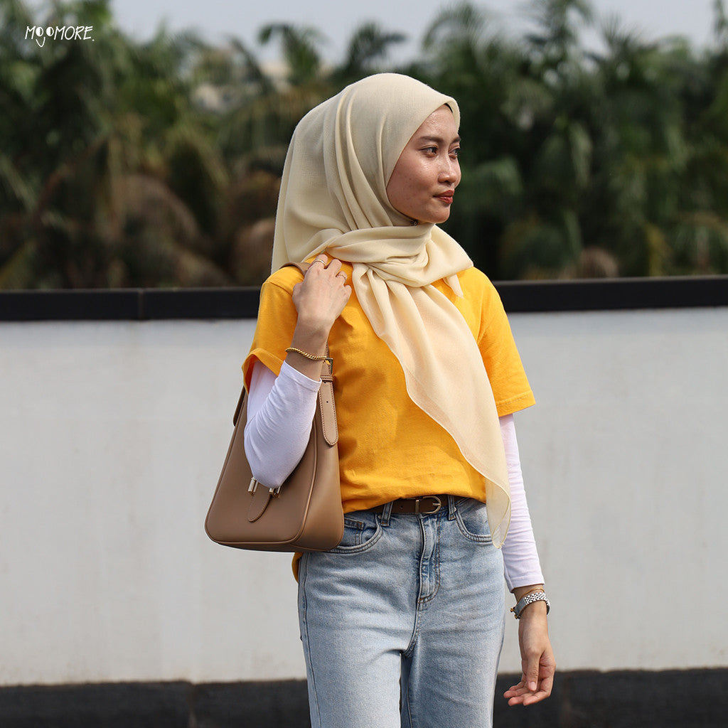 [S-3XL] 40KG-130KG MOJOMORE Orange Plus Size T Shirt Plain Oversized Kosong 100% Cotton 170GSM Unisex  Baju Man Women