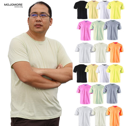 MOJOMORE Creamy White Plus Size T Shirt Plain Oversized Kosong 100% Cotton 170GSM Unisex  Baju Man Women