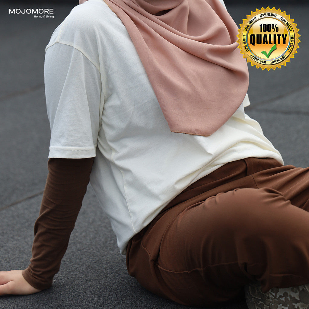 MOJOMORE Creamy White Plus Size T Shirt Plain Oversized Kosong 100% Cotton 170GSM Unisex  Baju Man Women