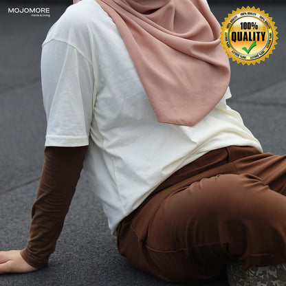 MOJOMORE White Plus Size T Shirt Plain Oversized Kosong 100% Cotton 170GSM Unisex  Baju Man Women