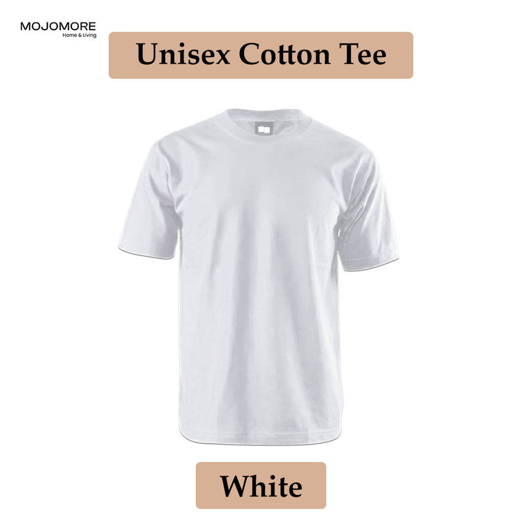 MOJOMORE White Plus Size T Shirt Plain Oversized Kosong 100% Cotton 170GSM Unisex  Baju Man Women