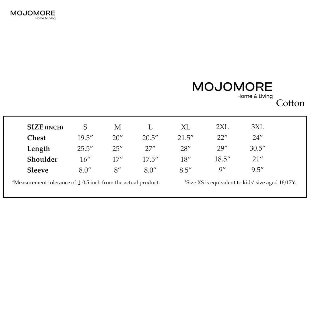 MOJOMORE Yellow Plus Size T Shirt Plain Oversized Kosong 100% Cotton 170GSM Unisex  Baju Man Women