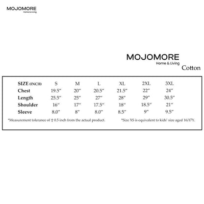 MOJOMORE Yellow Plus Size T Shirt Plain Oversized Kosong 100% Cotton 170GSM Unisex  Baju Man Women