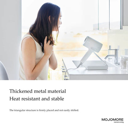 MOJOMORE Desktop Standing Hair Dryer Holder | Hands-Free Hair Straightener | Curling Iron Stand