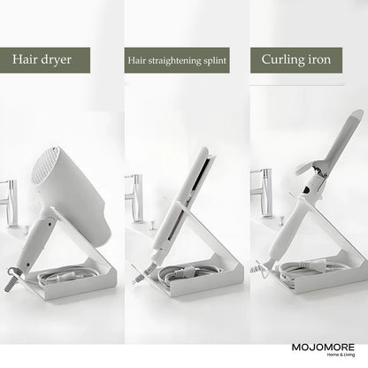 MOJOMORE Desktop Standing Hair Dryer Holder | Hands-Free Hair Straightener | Curling Iron Stand