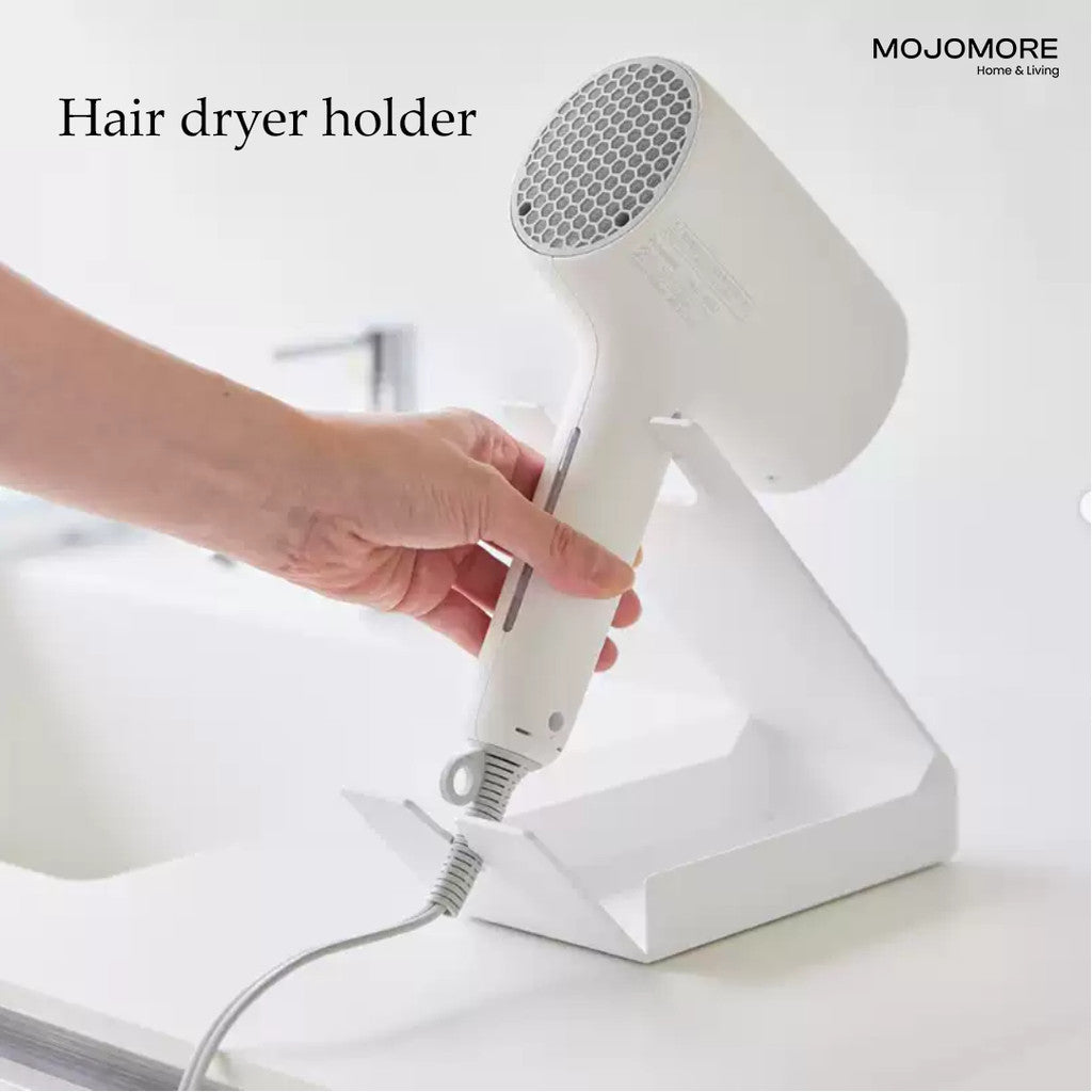 MOJOMORE Desktop Standing Hair Dryer Holder | Hands-Free Hair Straightener | Curling Iron Stand