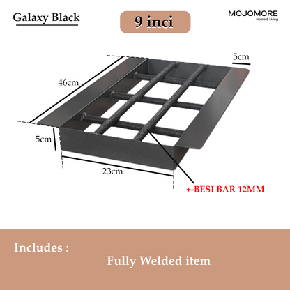 MOJOMORE Drain Cover (Heavy Duty) Penutup Longkang Besi Longkang U Support 4 Wheel Truck Drain Grating
