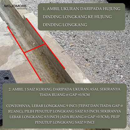 MOJOMORE Drain Cover (Heavy Duty) Penutup Longkang Besi Longkang U Support 4 Wheel Truck Drain Grating