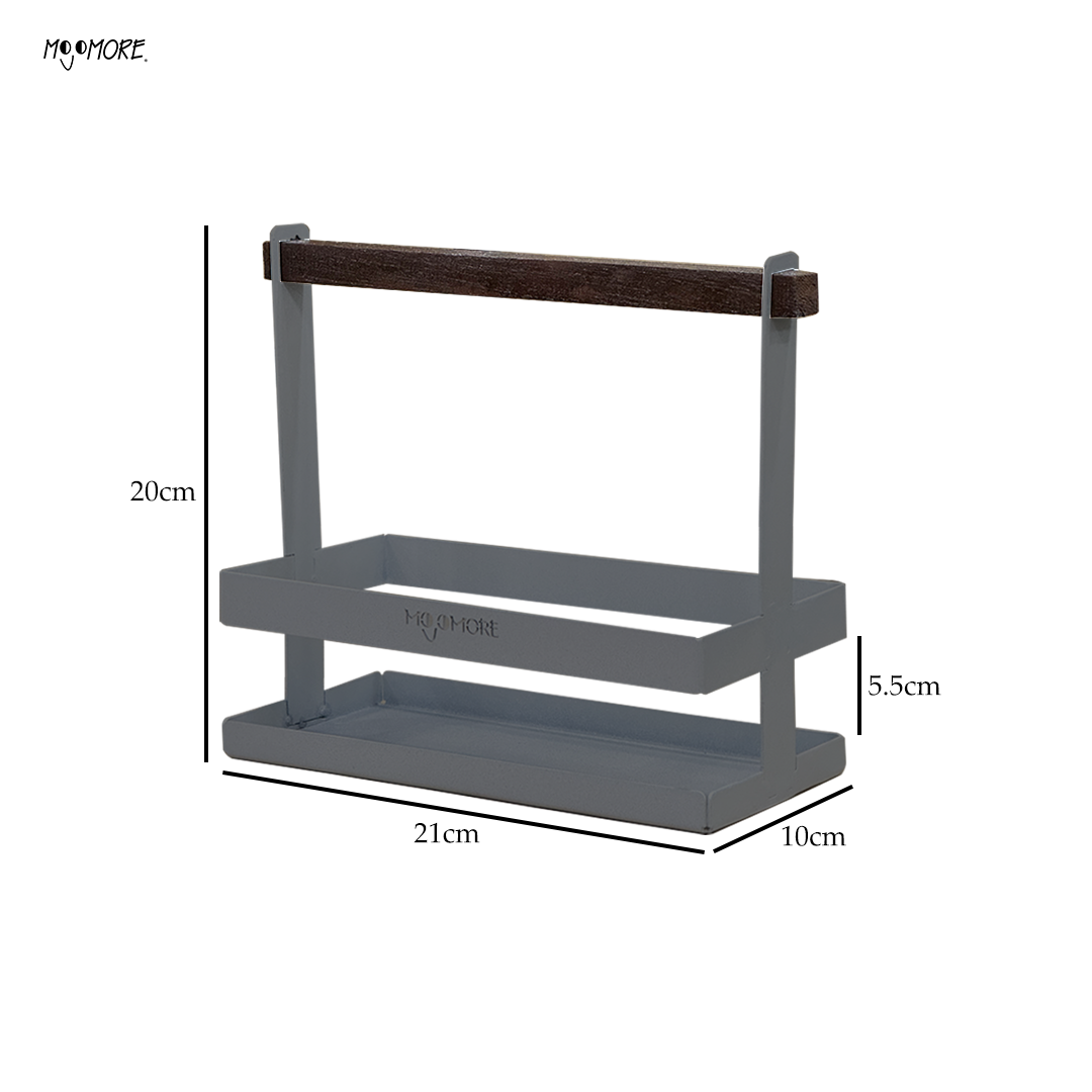 Mojomore Tabletop Seasoning Rack Simple Kitchen Counter Spice Organizer Cooking Storage Organizer