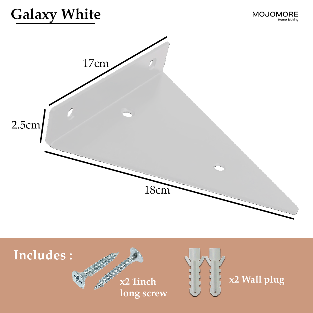 MOJOMORE Triangle L Bracket Bee Style Solid Classic L Shelf Bracket Mounted Shelve DIY Board Wood