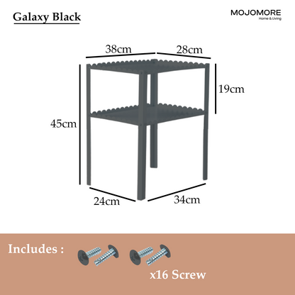 MOJOMORE Heavy Duty Metal Bedside Small Table