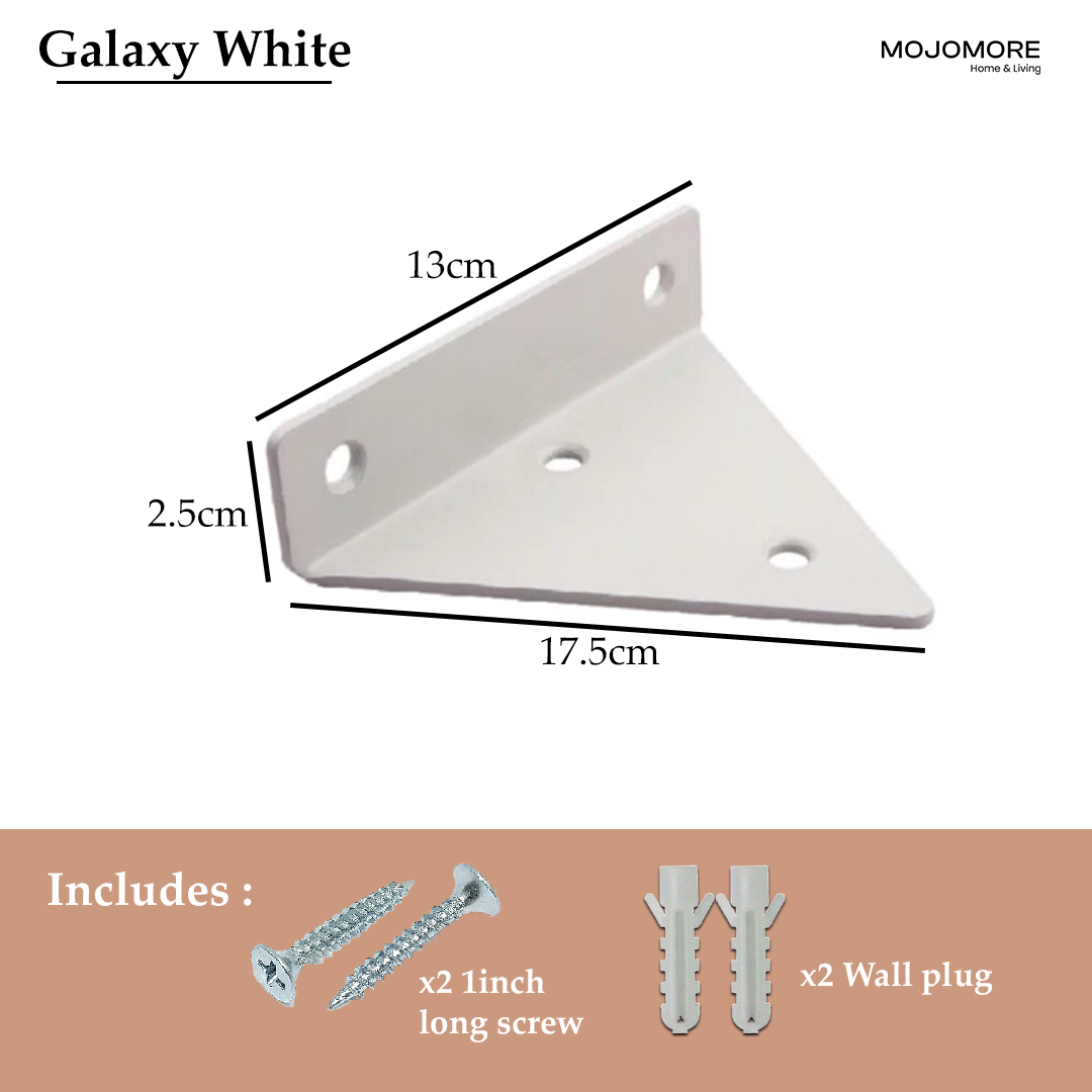 MOJOMORE Triangle L Bracket Bee Style Solid Classic L Shelf Bracket Mounted Shelve DIY Board Wood