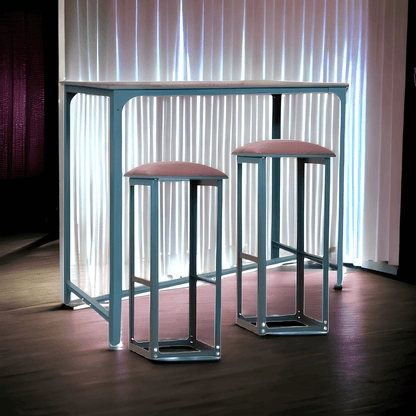 Bar Table with 2 Units High Bar Stool Set - Mojomore