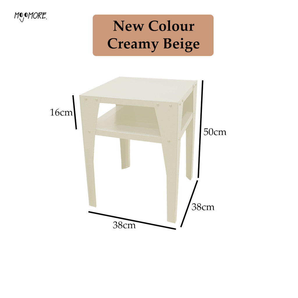 MOJOMORE Heavy Duty Metal Bedside Small Table