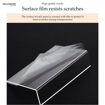 MOJOMORE L Shape Table Sign Display Stand Name Price Card Holder For Retail Bakery Buffet Acrylic Clear Price Name Card