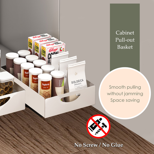 Mojomore Kitchen Cabinet Pull Out Dish Bowl Rack Multi Function Basket Drawer