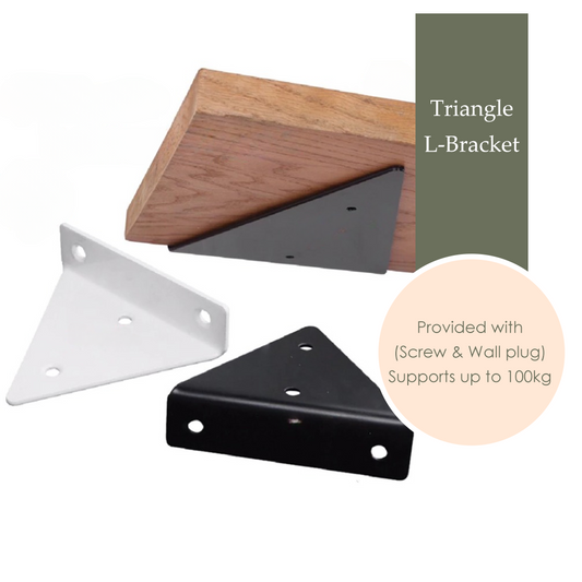 MOJOMORE Triangle L Bracket Bee Style Solid Classic L Shelf Bracket Mounted Shelve DIY Board Wood
