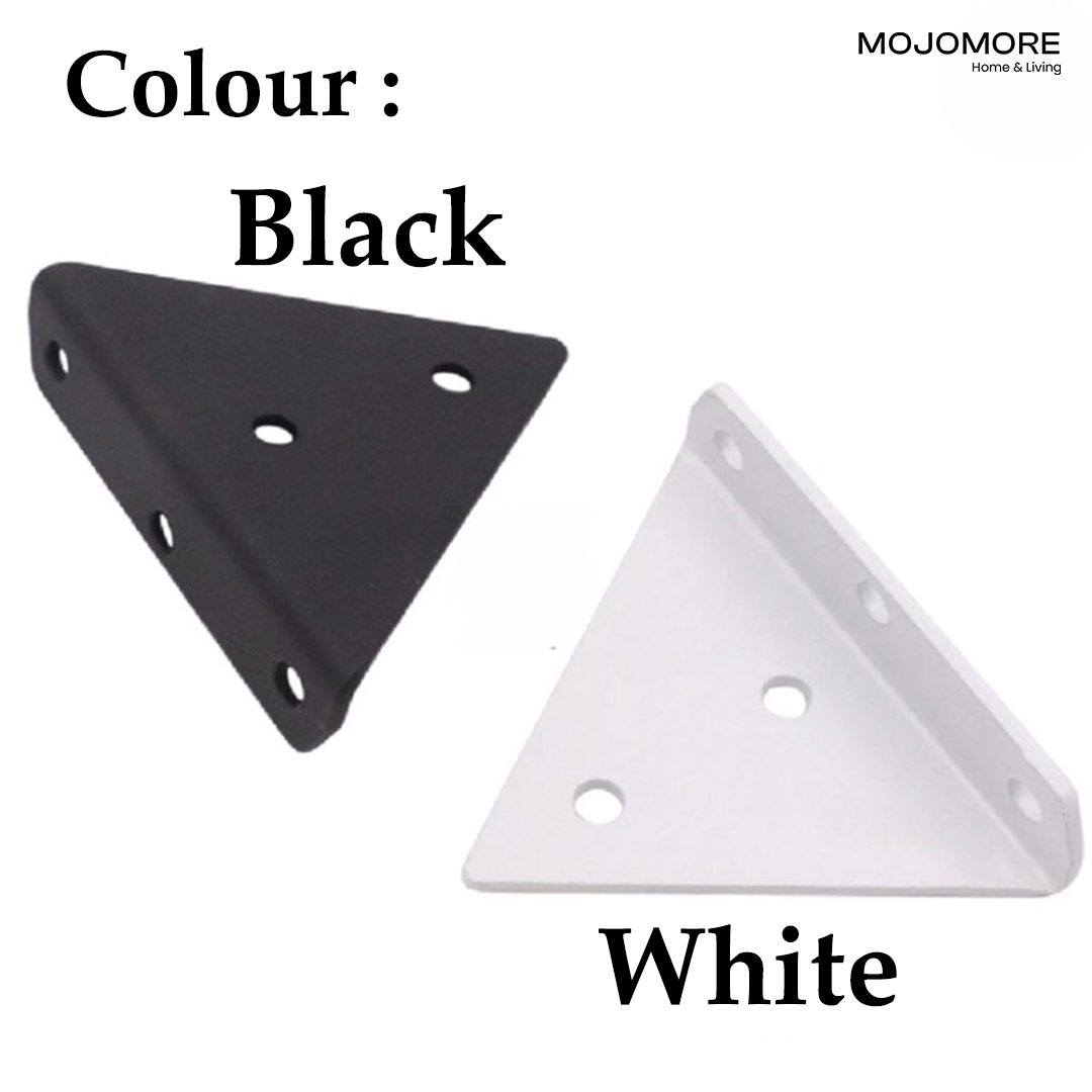MOJOMORE Triangle L Bracket Bee Style Solid Classic L Shelf Bracket Mounted Shelve DIY Board Wood