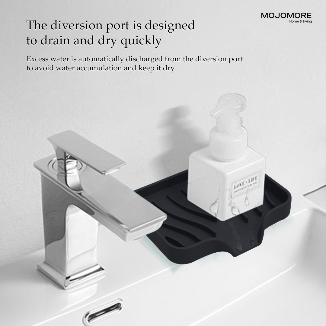 MOJOMORE Soap Holders Dishes for Bar Soap Sponge Holder Kitchen Sink Silicone Sponge holder