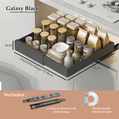 Mojomore Kitchen Cabinet Pull Out Dish Bowl Rack Multi Function Basket Drawer