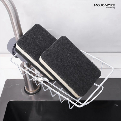 MOJOMORE Strong Faucet Kitchen Sink Sponge Dishwasher Soap Holder Kitchenware Drainer Rak Dapur