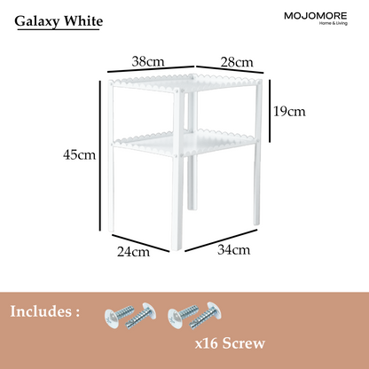 MOJOMORE Heavy Duty Metal Bedside Small Table