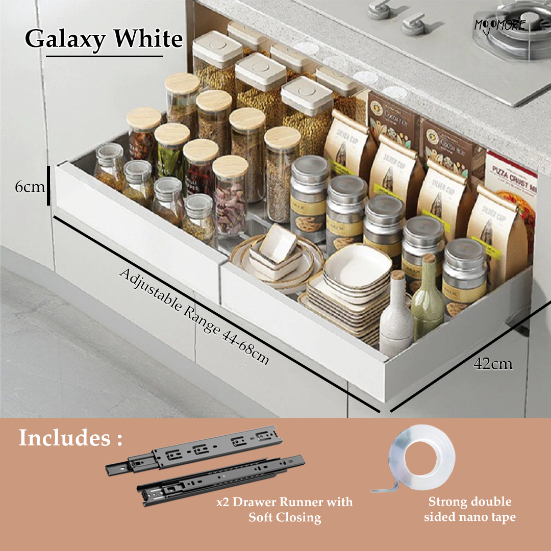 Mojomore Kitchen Cabinet Pull Out Dish Bowl Rack Multi Function Basket Drawer