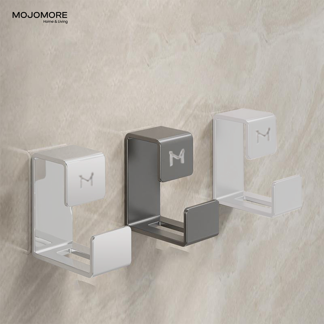 MOJOMORE Bathroom Basin Hook, with Gel Space Saving Wall Hangers Hooks, Sticky Stainless Steel Wall-mounted