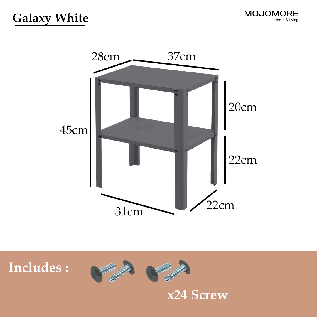 MOJOMORE Coffee Table Living Room Sofa Side Small Table Corner Heady Duty Metal Meja Kecil Kopi Ruang