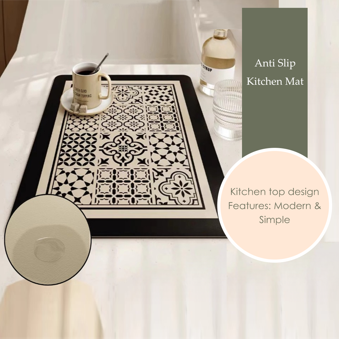 MOJOMORE 30x40/40x60/50x60 Anti Slip Kitchen Absorbent Mat Drying Pad Table Sink Dining Alas Pinggan Mej