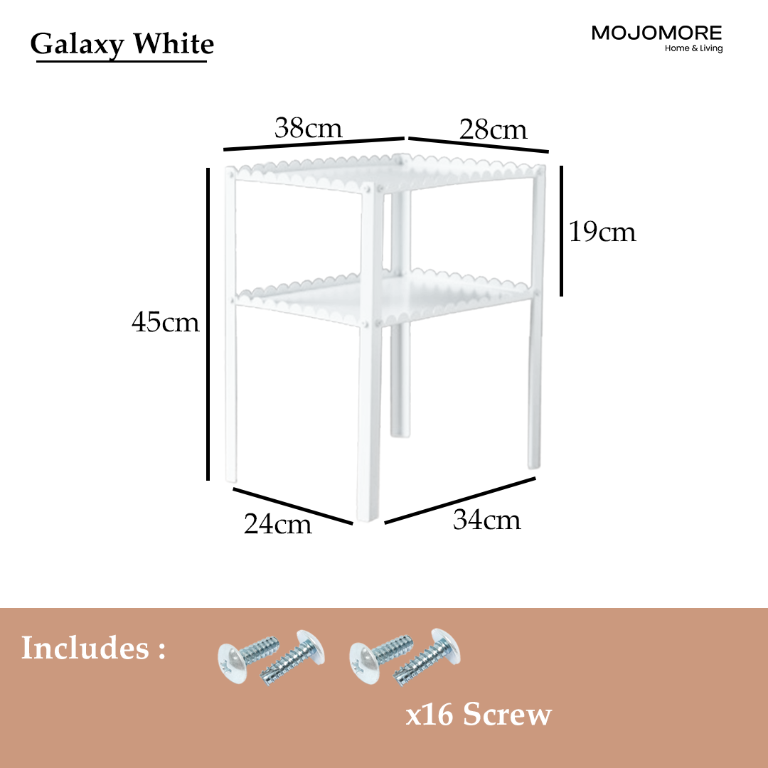 MOJOMORE Heavy Duty Metal Bedside Small Table