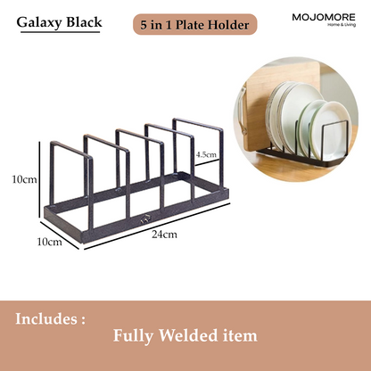 Mojomore Adjustable Extendable Pot Pan Rack Dish Plate Storage Chop Board & Pot Cover Holder