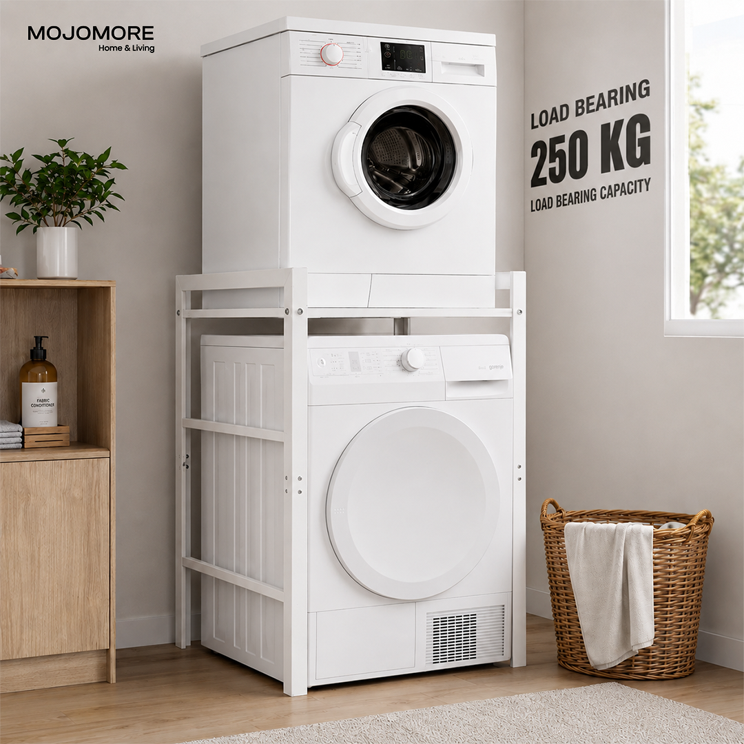 MOJOMORE Washing Drum Floor Machine Rak Dishwasher Microwave Oven Dryer Storage Shelf rak mesin basuh