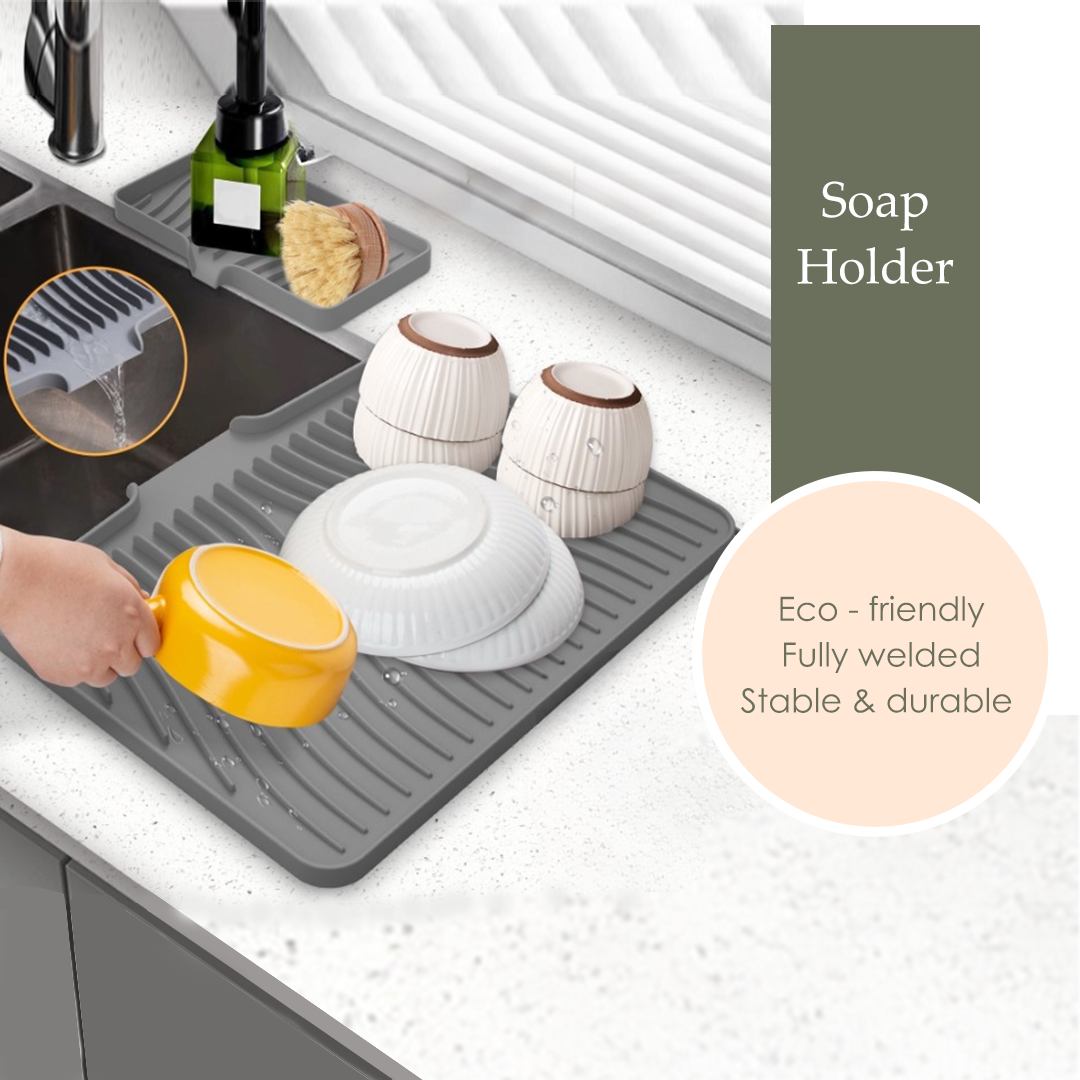 MOJOMORE Soap Holders Dishes for Bar Soap Sponge Holder Kitchen Sink Silicone Sponge holder