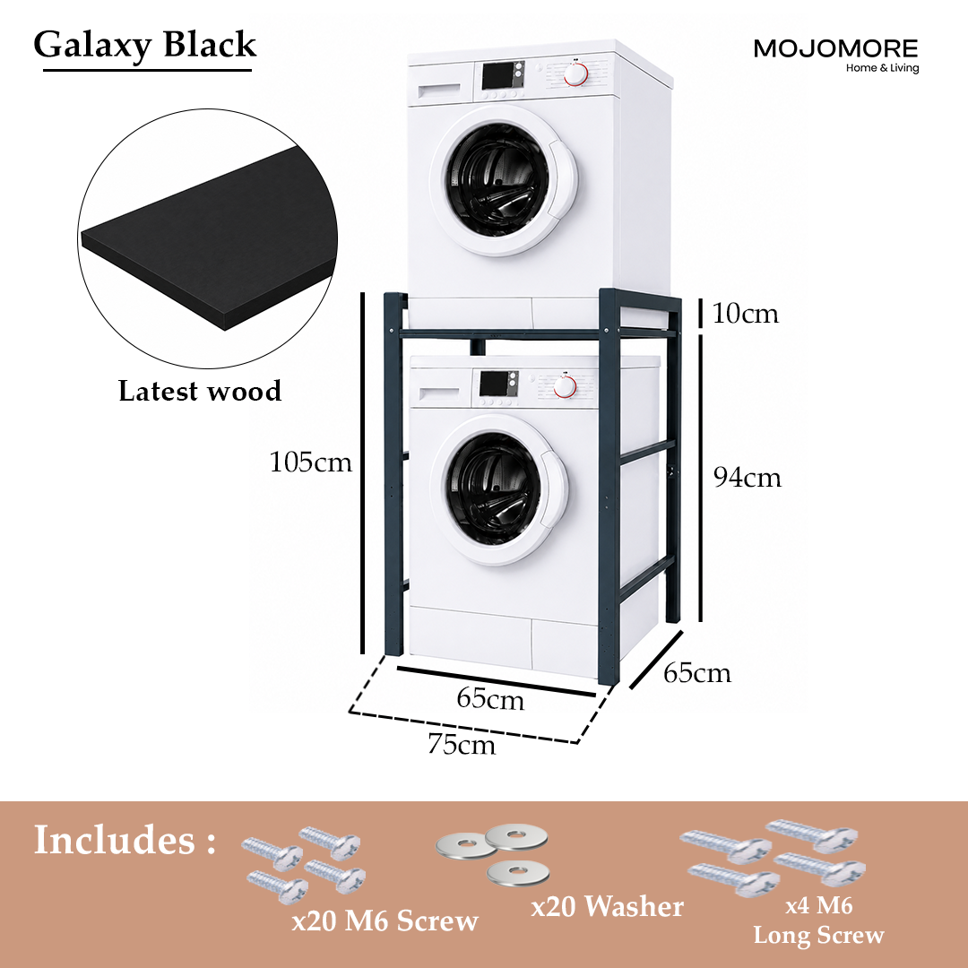MOJOMORE Washing Drum Floor Machine Rak Dishwasher Microwave Oven Dryer Storage Shelf rak mesin basuh