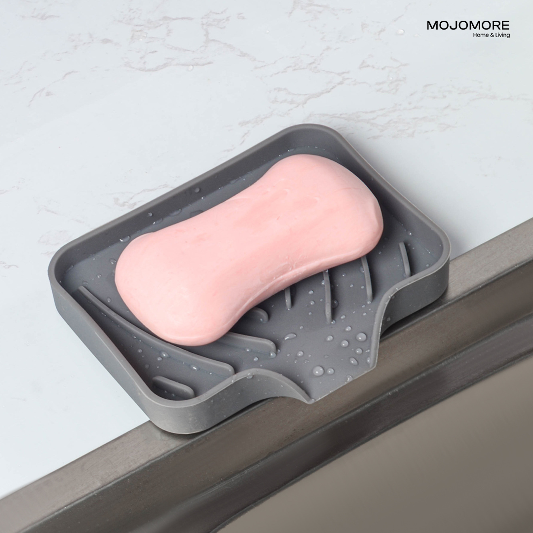 MOJOMORE Soap Holders Dishes for Bar Soap Sponge Holder Kitchen Sink Silicone Sponge holder