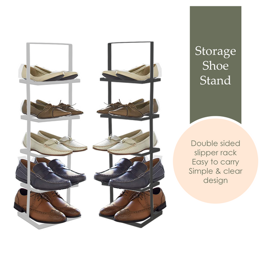 Mojomore Stylish Simple Vertical Iron Shoe Rack Pair Shoe Storage Rack Narrow Multi-Layer Single Row Shoe Rack