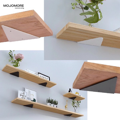 MOJOMORE Triangle L Bracket Bee Style Solid Classic L Shelf Bracket Mounted Shelve DIY Board Wood