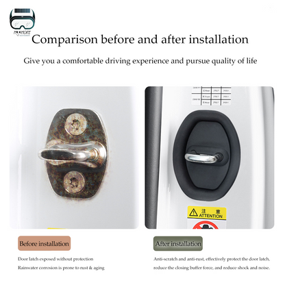 Mojomore Car Door Lock Protective Cover Door Protective Pad Door Shock Absorption Silicone Protective Pad Door Cushion