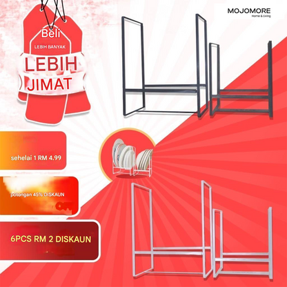 MOJOMORE Rak Pinggan Mangkuk Kitchen Dish Rack