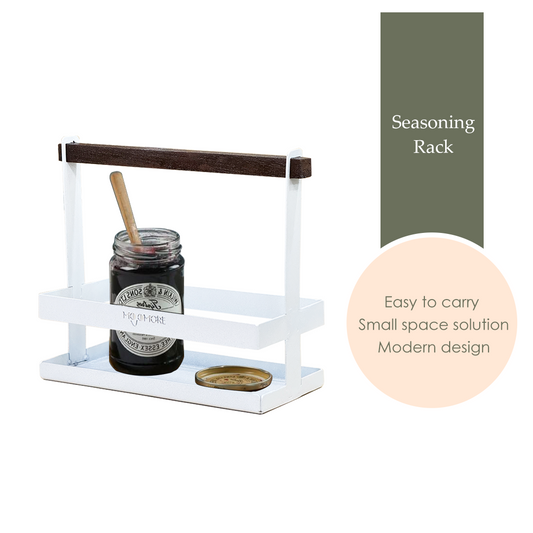 Mojomore Tabletop Seasoning Rack Simple Kitchen Counter Spice Organizer Cooking Storage Organizer