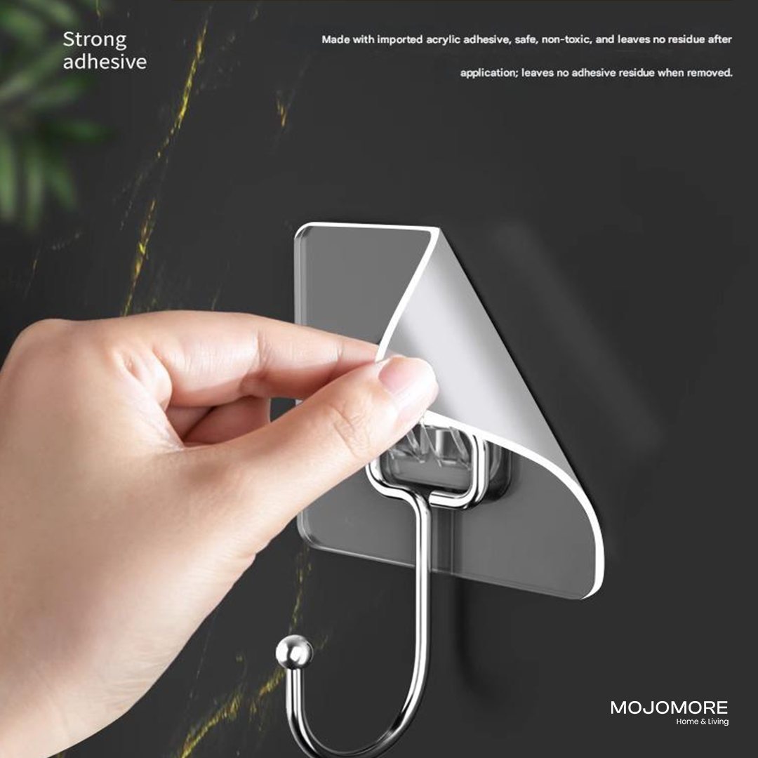 Mojomore Wall Hooks Seamless Screw, No-Punch Strong Adhesive Hook Screws ,Kitchen Bathroom Brackets Fixed Nail,Reusable