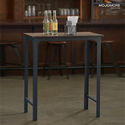 MOJOMORE Long Bar Table with High Bar Stool Home Balcony Coffee Desk Simple Wall leaning Dining Table Meja Belajar