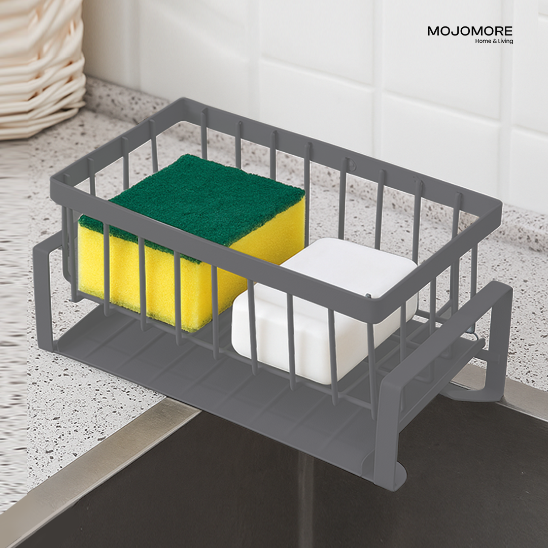 MOJOMORE Kitchen Sink Drain Rack Soap Sponge Holder Drainer Shelf Kitchen Sink Organizer