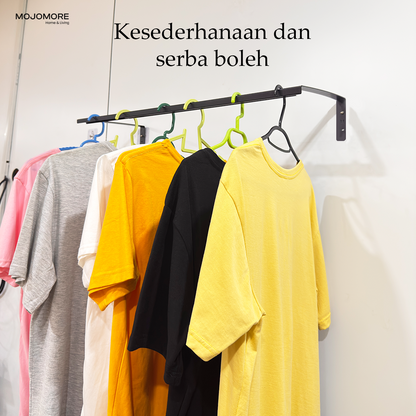 MOJOMORE Clothes Bar Clothing Stainer Besi Gantung Baju Sangkut Baju Penyangkut Wall Mounted Clothes Bar