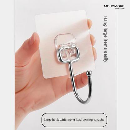 Mojomore Wall Hooks Seamless Screw, No-Punch Strong Adhesive Hook Screws ,Kitchen Bathroom Brackets Fixed Nail,Reusable